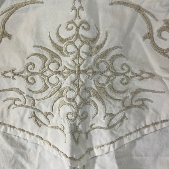 Lamasini Premium Dress Shirt Men XL White Embroidered Western Metal Button Up - Picture 8 of 14